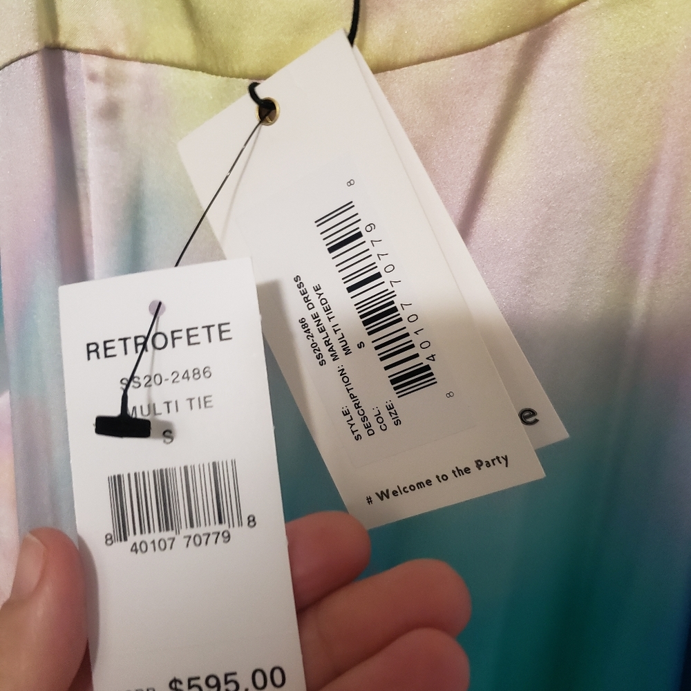 Retrofete Marlene Dress in Multi Tie Dye - Picture 12 of 17